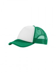 Πεντάφυλλο καπέλο με δίχτυ - Trucker πράσινο-λευκό